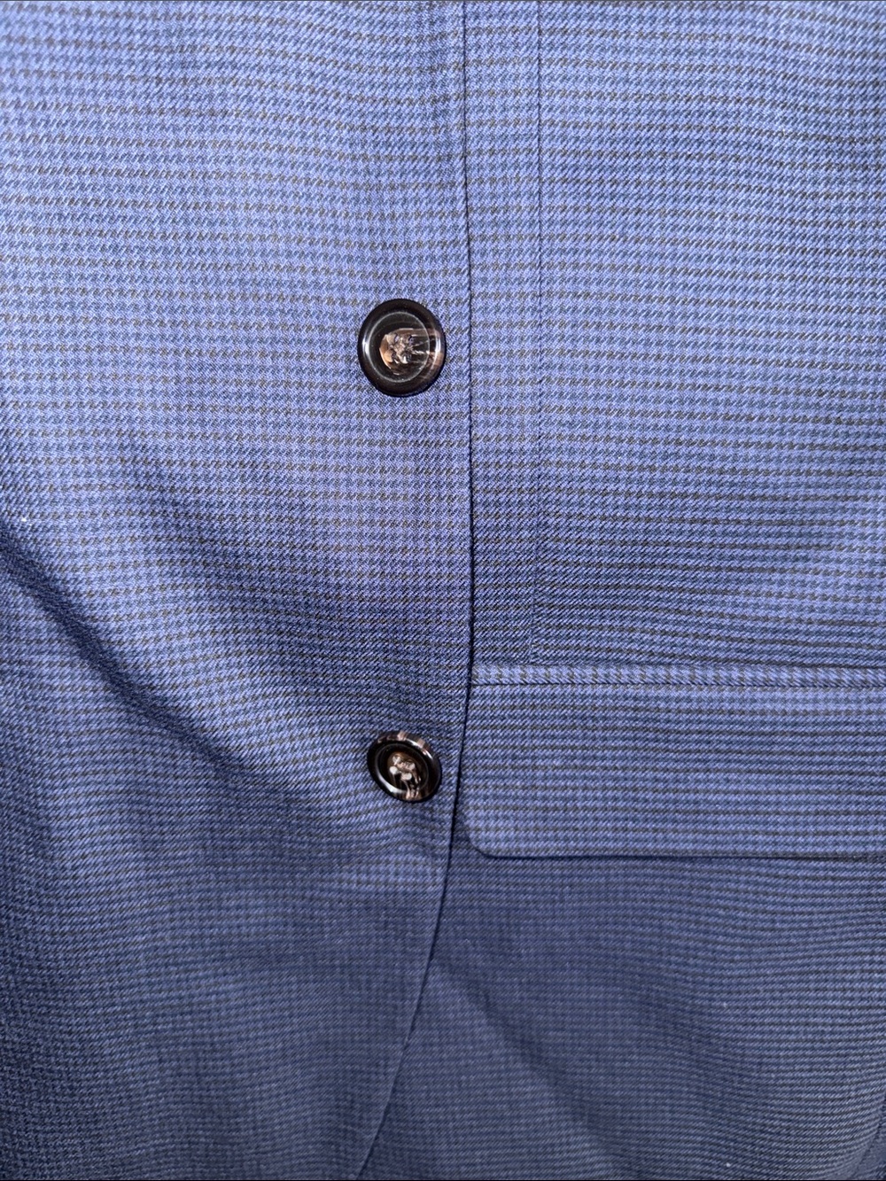 Ralph‎ Lauren Men's Blue Patterned Two-Button Blazer 42R - Picture 7 of 9